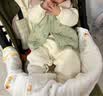 babylove婴儿连体衣秋冬款夹棉保暖衣服男宝女宝哈衣莫代尔爬服刺绣休闲装 实拍图