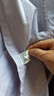 罗蒙（ROMON）纯棉牛津纺长袖衬衫男士休闲保暖上衣秋冬款中青年商务加厚衬衣男 浅紫 42 实拍图