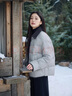 坦博尔轻薄羽绒服女短款翻领宽松舒适衬衫式女士外套夏云灰 160 实拍图