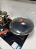 三禾炒锅无涂层铁锅不粘锅炒菜锅炒锅不锈燃气专用黑色圆底TC32T10 实拍图