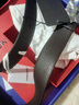 菲拉格慕（Ferragamo）腰带男士商务双面板扣皮带牛皮 3.5CM宽 七夕节礼物 送男友礼盒装 黑棕荔枝纹/枪色扣679710-689134 实拍图