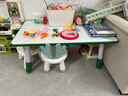 LINSY KIDS林氏宝宝游戏桌幼儿园儿童桌椅儿童学习桌家用可升降桌子LH090 【白色+绿色】1.0米桌子 实拍图