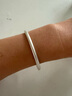 老庙银手镯足银古法传承光圈银镯子磨砂实心素圈手镯送女友老婆 【古法款】56#约：26±1g 实拍图