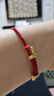 周大福女款 配件不锈钢扣手绳/尼龙钢丝绳 21.25cm AX82 实拍图