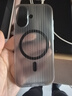 猩球卫士高级感防指纹适用Apple/苹果iPhone17磁吸瓦楞手机壳超薄行李箱条纹保护套磨砂外壳黑 实拍图