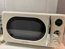 格兰仕（Galanz）复古微波炉 家用小型20L迷你 奶油风百搭复古 易清洁大平板 自动菜单 700瓦省电KAW0-SF2 实拍图