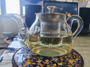 金镶玉玻璃泡茶壶花茶壶凉水壶耐热防爆过滤内胆带盖 雨润壶600ml 实拍图
