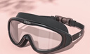匹克成人游泳镜男女高清防雾防水大框一体专业潜水游泳眼镜透明黑色 实拍图