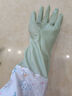 雅高PVC手套2双装均码加绒加长型保暖款家务手套 橡胶皮手套 实拍图