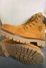 骆驼（CAMEL）【王俊凯同款】加绒马丁靴男鞋秋冬新款大黄靴女户外工装登山靴子 GE122W7757T 金黄色（男款） 42 实拍图