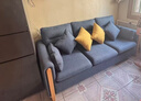 源氏木语布艺沙发简约现代客厅实木沙发小户型转角沙发【暮光蓝小三人位】 实拍图
