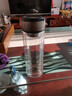 【京东物流配送】高硼硅双层玻璃杯大容量泡茶杯水杯子茶水分离杯 【双层加厚】茶杯350ml1只 实拍图