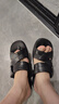 回力休闲凉鞋男款居家拖鞋户外两穿沙滩舒适透气简约HL3338黑42码 实拍图