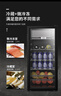 荣事达（Royalstar）冰吧冷藏柜 欧式恒温红酒柜酒店家用客厅冰箱迷你小型单门办公室保鲜展示留样茶叶饮料柜 一级能效118L【冷藏+微冷冻+蓝光灯+酒架】 实拍图