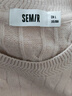 森马（Semir）森柔毛衫|毛衣女圆领纯色打底衫简约休闲冬季温柔系绞花百搭 红色调00366 S 实拍图