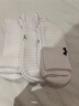 安德玛（Under Armour）篮球袜子 运动袜男女 跑步羽毛球防臭袜中筒棉袜 白色XL码三双装 实拍图
