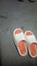 拖鞋男2025新款男士夏季厚底踩屎感居家户外沙滩防臭防滑凉拖鞋 【桔色】 40-41 实拍图
