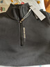 罗蒙（ROMON）含绵羊毛半拉链加绒加厚卫衣男士秋冬保暖休闲t恤男立领打底外套 单件装-深灰 (加绒含羊毛) L 170码 实拍图