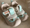 婧麒（JOYNCLEON）婴儿凉鞋宝宝学步鞋软底防滑网面单鞋透气男女宝网鞋婴儿机能鞋 兰月白Jbx178078 19 码(内长14cm脚长13.5cm) 实拍图