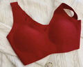ubras虞书欣同款无尺码女士内衣无痕隐形无钢圈文胸罩丝绒红 常规版 实拍图