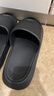 果洛菲（GUOLUOFEI）踩屎感eva拖鞋男女夏季浴室洗澡大码防滑男士凉拖鞋 黑色 44-45 实拍图