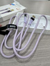 ROCK苹果充电线USB转type-c数据线6A快充车载iPhone17/16/15ProMax平板笔记本华为荣耀小米紫 实拍图