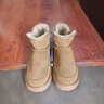 苏系雪地靴男东北抗寒防滑面包鞋潮流真皮皮毛一体冬季加绒保暖大棉鞋 卡其【溶解底】加绒加厚 42 鞋码 晒单实拍图