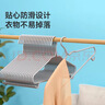 美丽雅衣架30支 晾衣架防滑浸塑无痕晒衣架撑衣挂衣架晒衣服撑子灰色 实拍图