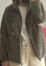 优衣库女装男装长绒摇粒绒拉链茄克/长袖外套夹克冬新款479611 54 绿色 M 实拍图