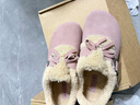 百丽（Belle）章若楠同款喵喵吐司毛毛勃肯鞋女2025冬新加绒棉鞋B2829DM5预售 粉色【章若楠同款】 36 实拍图