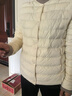 雪中飞羽绒内胆女轻薄羽绒服女短款新款冬季内搭修身时尚羽绒服外 米白 M (160) 实拍图