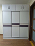 白浅【免费安装】衣柜卧室储物柜子移门衣橱简易推拉门大衣柜 【三门】1.8米主柜+顶柜 实拍图