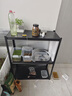 美亿莱厨房置物架不锈碳钢货架家用微波炉架落地收纳储物架烤箱架子多层 【3层碳钢加厚】长40宽30高80 实拍图