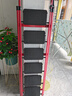 梦米欧梯子家用人字梯伸缩梯楼梯工程梯折叠多功能室内加厚两用梯便捷  红色六步【升级加强筋踏板】 实拍图
