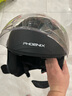 凤凰（Phoenix）新国标A类3C认证电动车摩托车头盔双镜片防雾哑黑围脖男女四季通用电瓶车3/4半盔冬季保暖安全帽 实拍图