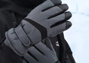 目丸保暖手套男女户外冬天骑行防寒风加绒厚触屏女防水冬季棉滑雪手套 9#深灰色 深度暖手套-男款 实拍图