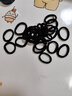 【强拉不断】高弹力耐用ins马尾无接缝皮筋扎头发简约发圈头绳 黑色20根特惠装 实拍图