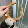 毛绒小熊洗脸发箍女高颅顶压发敷面膜专用头箍发饰2024冬季新款 咖色/ 实拍图