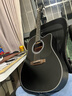 萨伽（SAGA）吉他sf600民谣初学入门男女萨迦木吉他jita萨嘎乐器 41英寸SF600CBK暗夜黑D桶缺角 实拍图