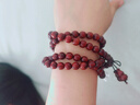 龍隐正宗小叶紫檀手串男女士款文玩手链檀香木佛珠子转运正品高端情侣 带金星款8mm*108颗（京仓速发） 实拍图