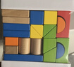 Hape(德国)婴幼儿童拼搭木质积木玩具40粒彩虹积木宝宝生日礼物E8321 实拍图