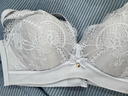 曼妮芬【调整型文胸】性感聚拢内衣女无钢圈聚拢文胸 030 灰色迷你蕾丝 75A 实拍图