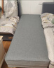 莱美汇阳台沙发床一体两用加宽拼接床单人床成人贵妃躺椅边床延长床尾凳 包边麻布浅灰 长100宽30高40 实拍图