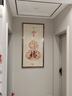墨派（Mopai）玄关装饰画竖版现代简约走廊过道背景墙壁画入户轻奢挂画免打孔 福禄吉祥 80*160cm晶瓷+铝合金边框 实拍图