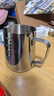 304不锈钢咖啡拉花杯食品级尖嘴奶泡杯花式压花奶罐带刻度融蜡杯 【304食品级内外刻度款】600ML 实拍图
