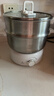 利仁（Liven）小钢人不锈钢0涂层电煮锅分体式小电锅电蒸锅小型1-2人电火锅蒸煮一体多功能锅2L配蒸笼DHG-J1851 实拍图