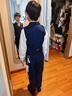 罗蒙儿童西装男童礼服花童马甲套装主持人婚礼钢琴毕业表演 藏青 150 实拍图