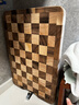 王菜板 棋盘格菜板防霉防裂食品级家用切菜板黑胡桃木砧板加厚实木案板 实拍图