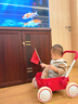 kidpop宝宝学步车可调速婴儿多功能手推车防侧翻助步车周岁礼物 活力红 实拍图