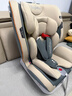 贝倍适（BAYBETSS）儿童安全座椅汽车用0-4-12岁宝宝360度旋转婴儿车载坐椅ISOFIX 米灰色【遮阳棚+上拉带+侧保护】 实拍图
